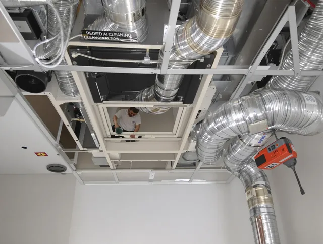 Hanover Air Duct Cleaning technician performing detailed central duct system cleaning in Hanover